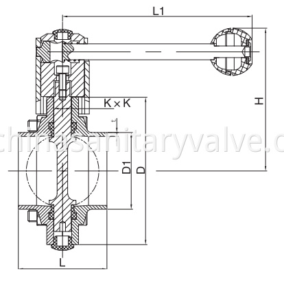 DIN Hygienic Butterfly Valves Weld end